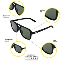 Cargar imagen en el visor de la galería, LENTES DE SOL INVICTA S1 RALLY UNISEXO - I16009-S1R-01-G15