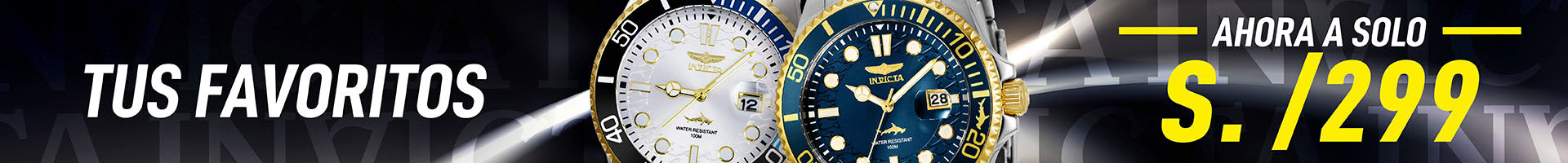 RELOJES INVICTA A SOLO S/ 299