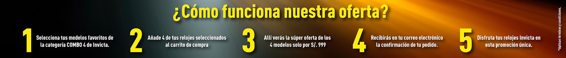 COMBO INVICTA - 4 RELOJES A SOLO S/ 999