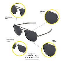 Cargar imagen en el visor de la galería, LENTES DE SOL INVICTA AVIATOR  UNISEXO - I39272-AVI-01-P03