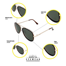 Cargar imagen en el visor de la galería, LENTES DE SOL INVICTA SPECIALTY  UNISEXO - I14879-SPE-60-G15