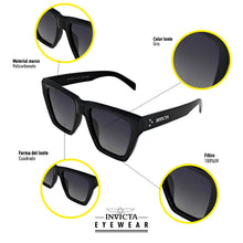 Cargar imagen en el visor de la galería, LENTES DE SOL INVICTA WILDFLOWER  UNISEXO - I31944-WIL-01-G0