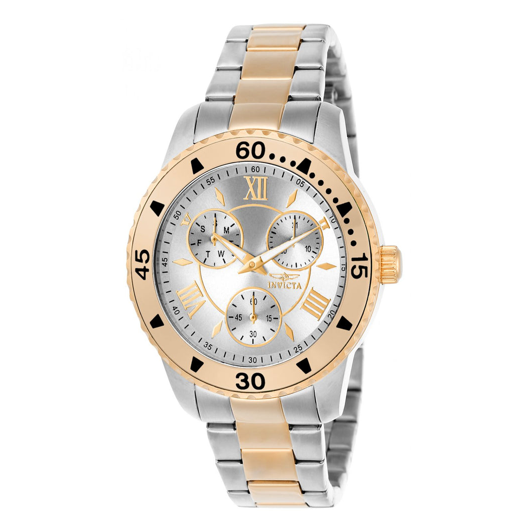 RELOJ  PARA MUJER INVICTA ANGEL 21771 - PLATA, ROSA ORO