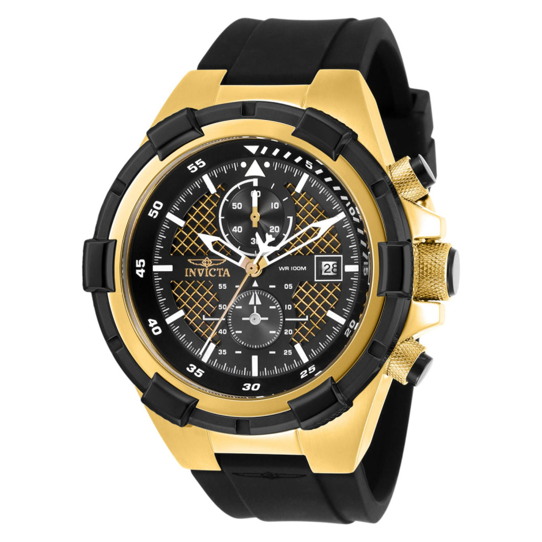 RELOJ DEPORTIVO PARA HOMBRE INVICTA AVIATOR 28100 - NEGRO, ORO