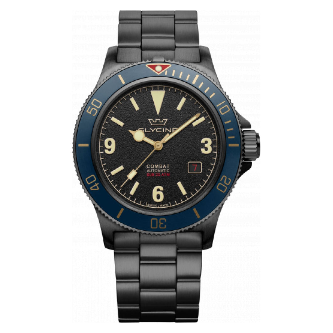 RELOJ  PARA UNISEXO GLYCINE COMBAT GL0291 - NEGRO