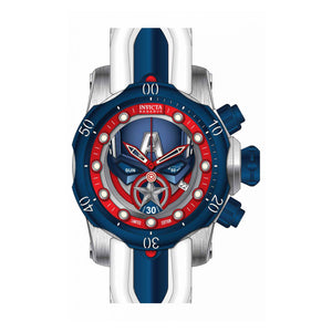 RELOJ CAPITAN AMERICA PARA HOMBRE INVICTA MARVEL 32455 - AZUL OSCURO, ROJO, BLANCO