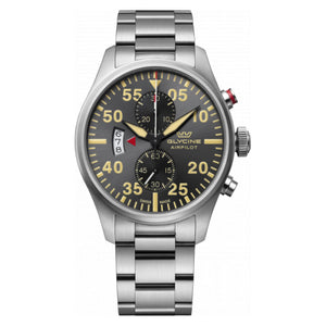 RELOJ  PARA HOMBRE GLYCINE AIRPILOT GL0356 - PLATEADO