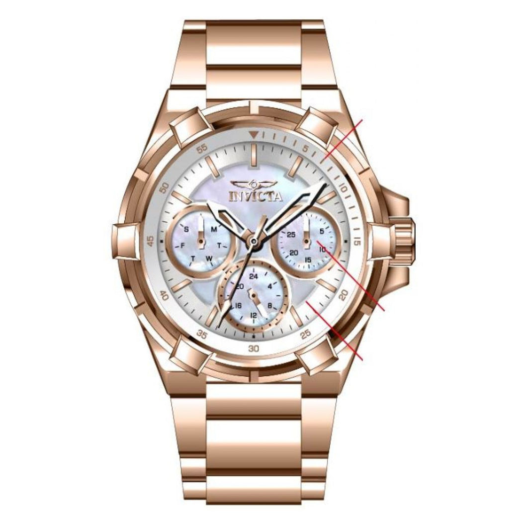 RELOJ  PARA MUJER INVICTA AVIATOR 37312 - ORO ROSA