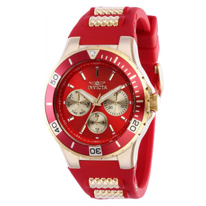 RELOJ DEPORTIVO PARA MUJER INVICTA AVIATOR 37320 - ROJO, DORADO