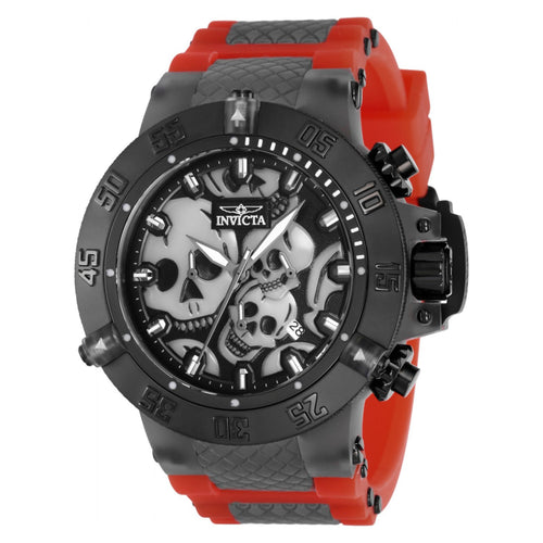 RELOJ DEPORTIVO PARA HOMBRE INVICTA SUBAQUA 37326 - GRIS OSCURO, ROJO, NEGRO