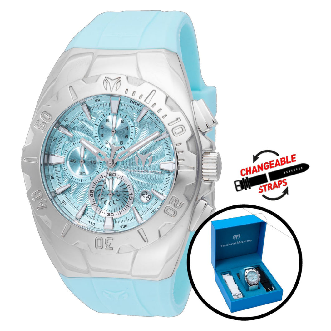 RELOJ DEPORTIVO PARA HOMBRE TECHNOMARINE CRUISE TM 124003 - NEGRO, BLANCO, AZUL CLARO