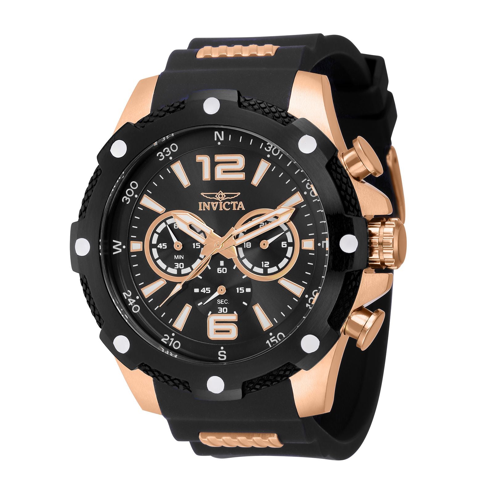 RELOJ DEPORTIVO PARA HOMBRE INVICTA I FORCE 39989 NEGRO ORO ROSA Invicta Peru