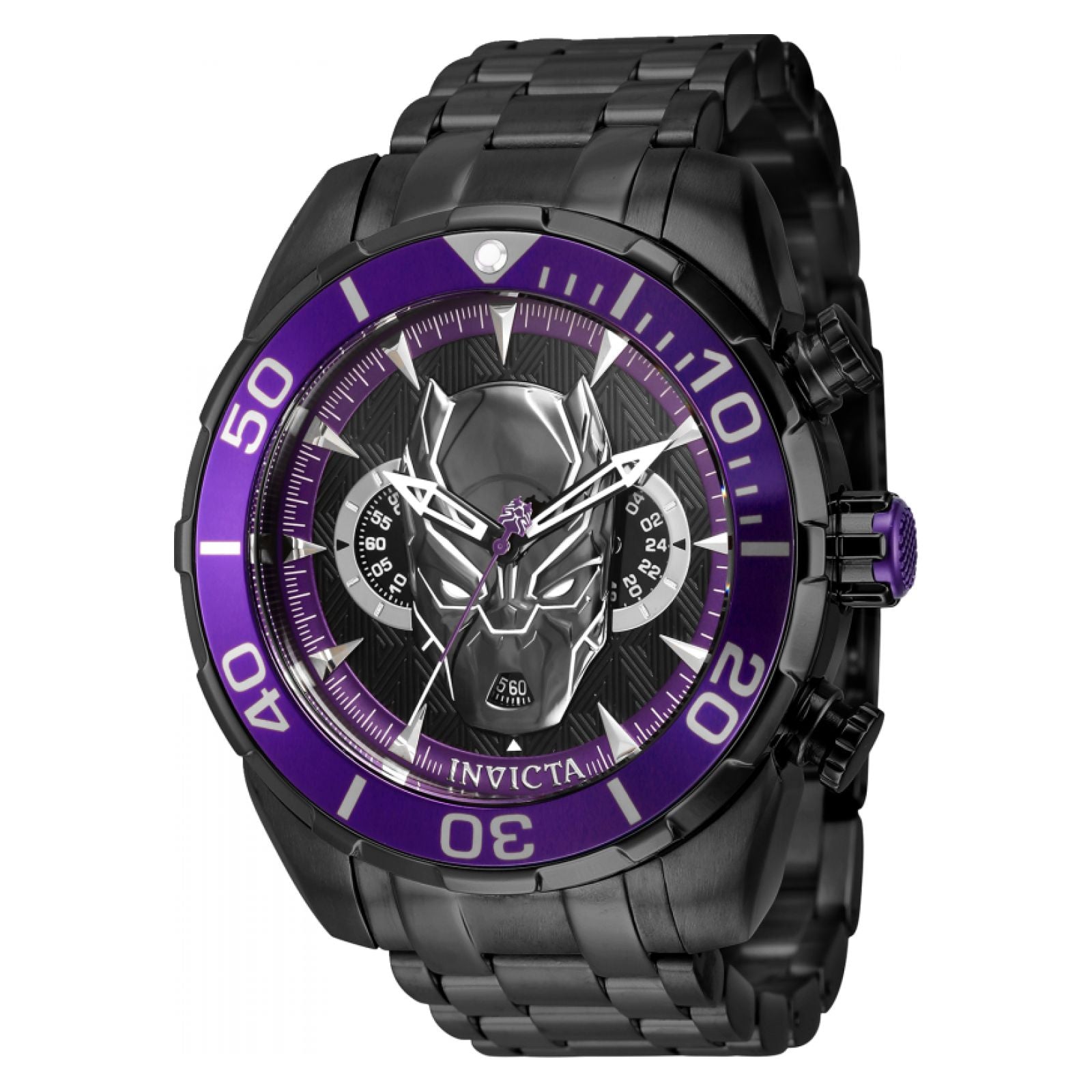 RELOJ PANTERA NEGRA PARA HOMBRE INVICTA MARVEL 43055 NEGRO