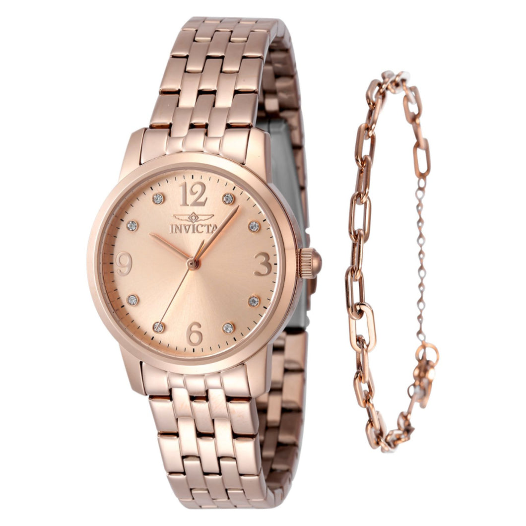 RELOJ  PARA MUJER INVICTA ANGEL 48257 - ORO ROSA