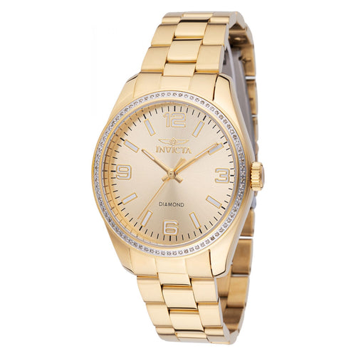 RELOJ  PARA MUJER INVICTA ELITE DIAMOND 48741 - ORO