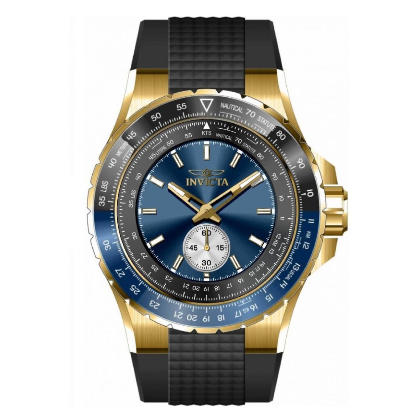 RELOJ INVICTA AVIATOR 49296 MEN - BLACK,GOLD, BLUE