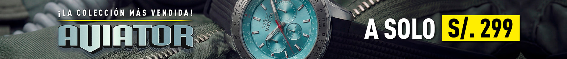 RELOJES INVICTA AVIATOR A SOLO S/ 299