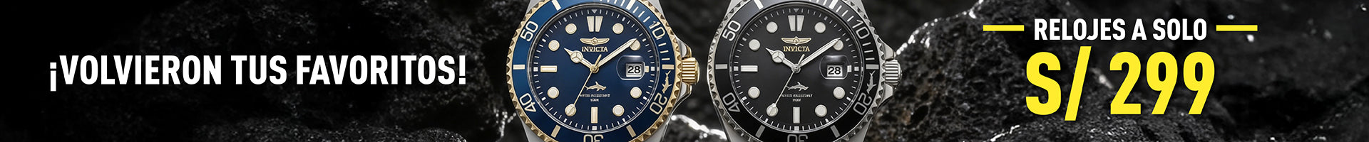 RELOJES INVICTA A SOLO S/ 299