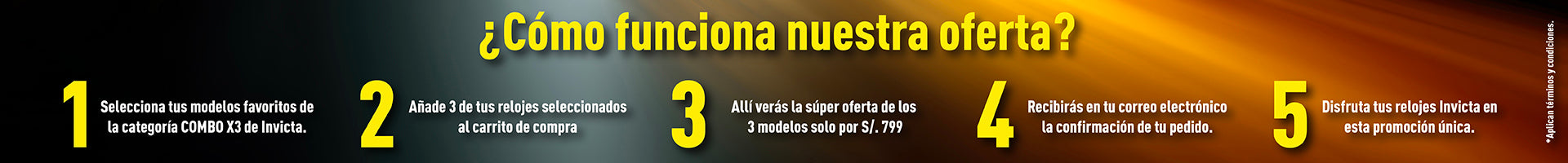 COMBO INVICTA - 3 RELOJES A SOLO S/ 799