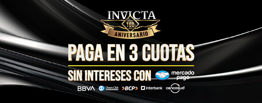 INVICTA + MERCADOPAGO: 3 CUOTAS SIN INTERESES