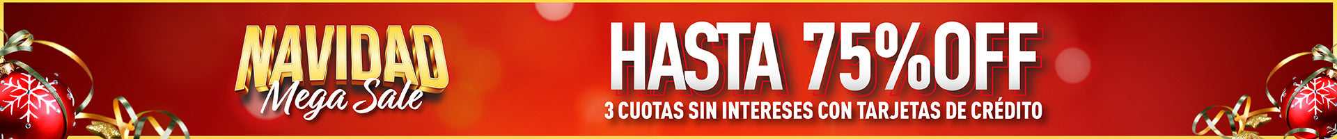 MEGA SALE NAVIDEÑO - HASTA 75% OFF